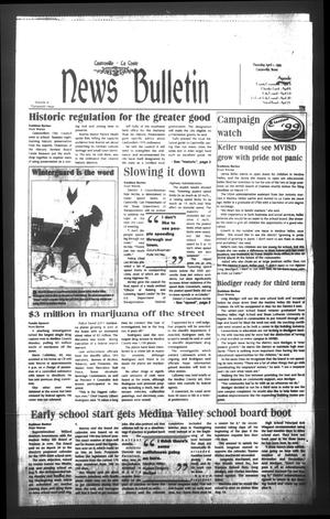 Primary view of object titled 'News Bulletin (Castroville, Tex.), Vol. 41, No. 13, Ed. 1 Thursday, April 1, 1999'.