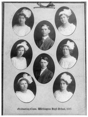 Primary view of object titled '[1915 Graduating Class for Wellington High School]'.