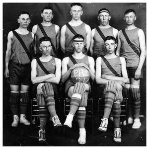 Primary view of object titled '[1921 Panhandle High School Boys Basketball Team]'.