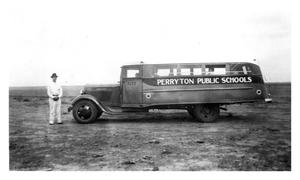 [Perryton Public School Bus With Driver]