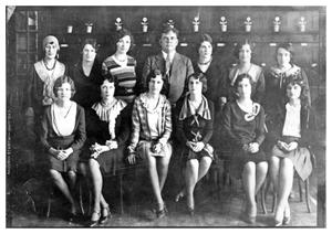 [A Group of Twelve Women and One Man]
