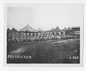 [1894th Aviation Engineer Battalion Members Posing in Front of Tents]