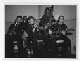 Thumbnail image of item number 1 in: '[Six-Piece Band in Military Uniform Playing at Acorn 39 Party]'.