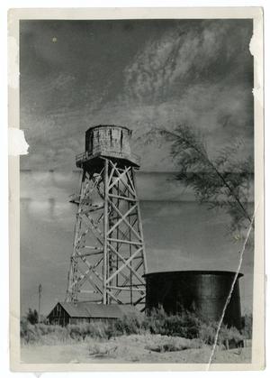 [Wooden Water Tower at Poston, AZ Relocation Camp]