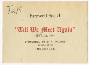 ["Farewell Social" Program]