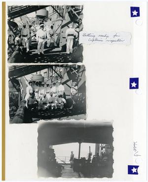 [Photographs of Crew Getting Ready for Captain's Inspection on U.S.S. Keokuk]