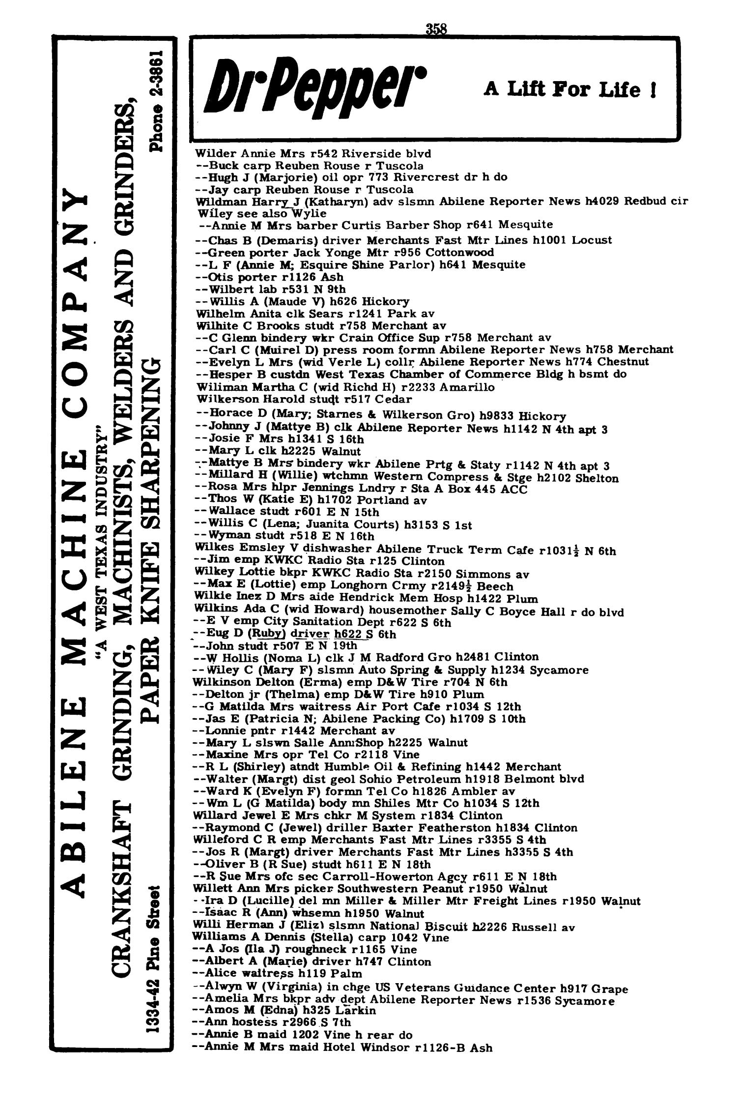 Worley's Abilene (Taylor County, Texas) City Directory, 1951
                                                
                                                    359
                                                