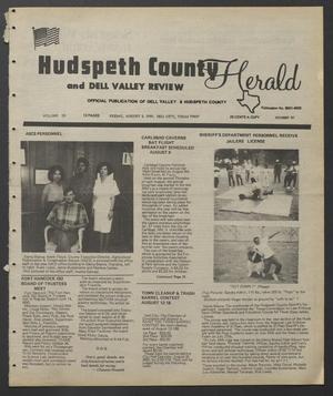Primary view of object titled 'Hudspeth County Herald and Dell Valley Review (Dell City, Tex.), Vol. 33, No. 50, Ed. 1 Friday, August 3, 1990'.