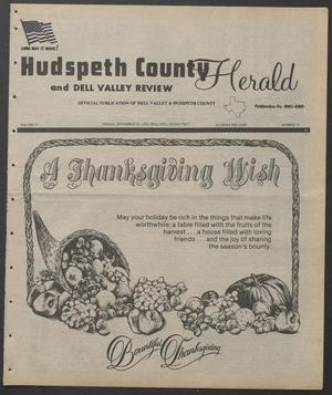 Hudspeth County Herald and Dell Valley Review (Dell City, Tex.), Vol. 37, No. 15, Ed. 1 Friday, November 26, 1993