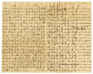 Primary view of object titled '[Letter from David Fentress to his wife Clara, June 30, 1863]'.