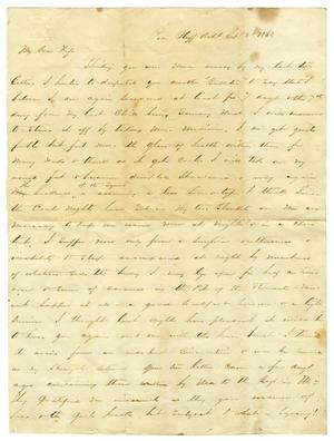 Primary view of object titled '[Letter from David Fentress to his wife Clara, September 3, 1863]'.