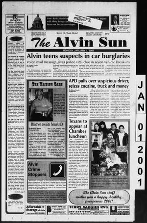 Primary view of object titled 'The Alvin Sun (Alvin, Tex.), Vol. 110, No. 1, Ed. 1 Monday, January 1, 2001'.