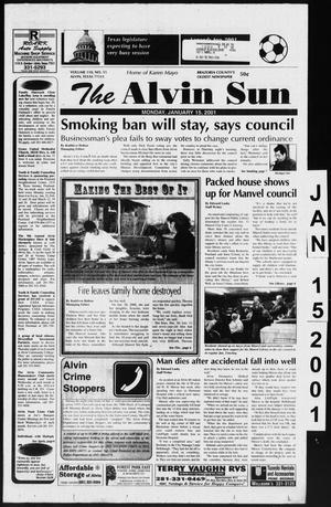 Primary view of object titled 'The Alvin Sun (Alvin, Tex.), Vol. 110, No. 5, Ed. 1 Monday, January 15, 2001'.