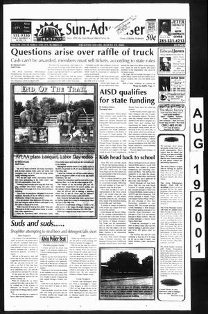Primary view of object titled 'Alvin Sun-Advertiser (Alvin, Tex.), Vol. 110, No. 67, Ed. 1 Sunday, August 19, 2001'.