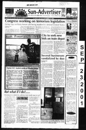 Primary view of object titled 'Alvin Sun-Advertiser (Alvin, Tex.), Vol. 110, No. 77, Ed. 1 Sunday, September 23, 2001'.