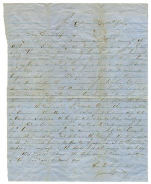 Primary view of object titled '[Letter from David Fentress to his wife Clara, May 19, 1865]'.