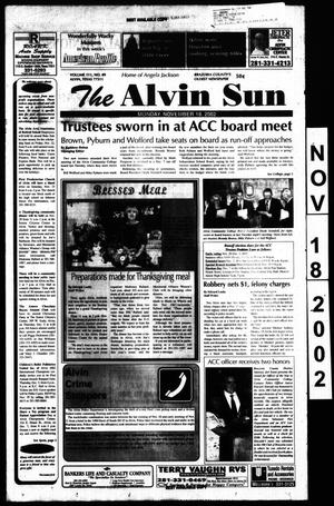 The Alvin Sun (Alvin, Tex.), Vol. 111, No. 89, Ed. 1 Monday, November 18, 2002