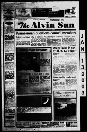 The Alvin Sun (Alvin, Tex.), Vol. 112, No. 4, Ed. 1 Monday, January 13, 2003