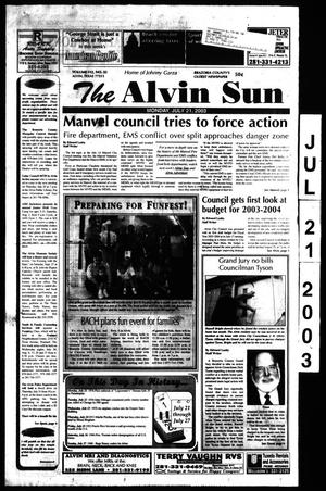 The Alvin Sun (Alvin, Tex.), Vol. 112, No. 55, Ed. 1 Monday, July 21, 2003
