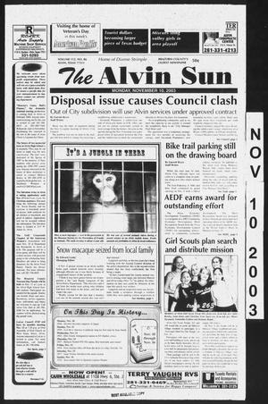 The Alvin Sun (Alvin, Tex.), Vol. 112, No. 86, Ed. 1 Monday, November 10, 2003