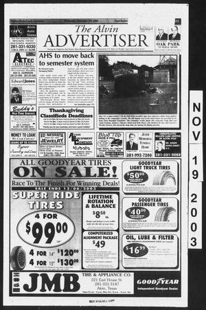 The Alvin Advertiser (Alvin, Tex.), Ed. 1 Wednesday, November 19, 2003