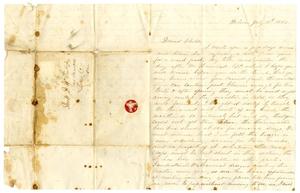 Primary view of [Letter from Maud C. Fentress to her son David - July 11, 1860]