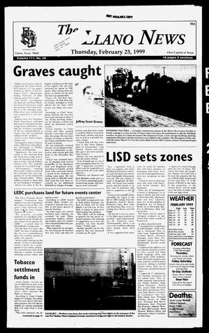 Primary view of object titled 'The Llano News (Llano, Tex.), Vol. 111, No. 20, Ed. 1 Thursday, February 25, 1999'.