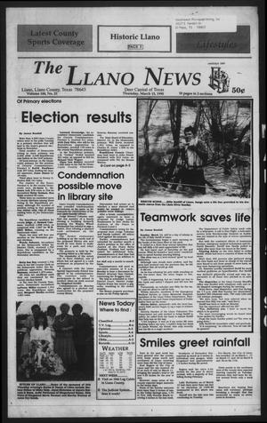The Llano News (Llano, Tex.), Vol. 100, No. 21, Ed. 1 Thursday, March 15, 1990