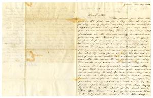Primary view of object titled '[Letter from Sallie  Maud C. Fentress to David W. Fentress,  May 17, 1859]'.