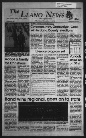 The Llano News (Llano, Tex.), Vol. 101, No. 3, Ed. 1 Thursday, November 8, 1990