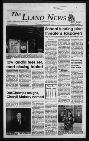 The Llano News (Llano, Tex.), Vol. 101, No. 15, Ed. 1 Thursday, January 31, 1991