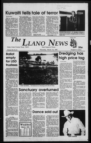 The Llano News (Llano, Tex.), Vol. 101, No. 21, Ed. 1 Thursday, March 14, 1991