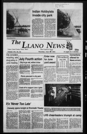 The Llano News (Llano, Tex.), Vol. 101, No. 35, Ed. 1 Thursday, June 20, 1991
