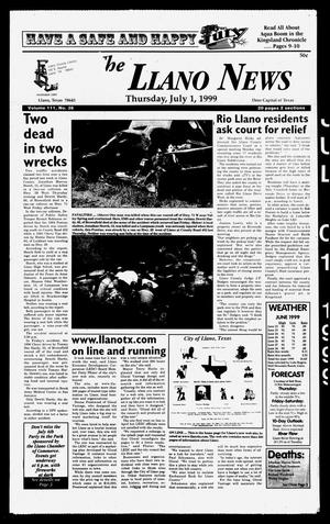 The Llano News (Llano, Tex.), Vol. 111, No. 38, Ed. 1 Thursday, July 1, 1999