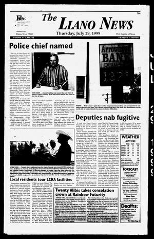 The Llano News (Llano, Tex.), Vol. 111, No. 42, Ed. 1 Thursday, July 29, 1999