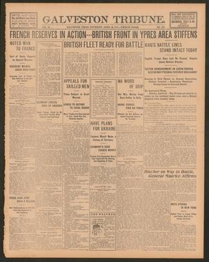 Primary view of object titled 'Galveston Tribune. (Galveston, Tex.), Vol. 38, No. 123, Ed. 1 Thursday, April 18, 1918'.