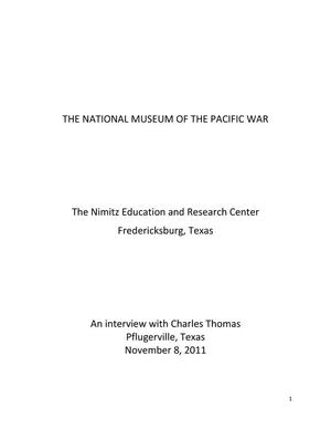 Oral History Interview with Charles Thomas, November 8, 2011