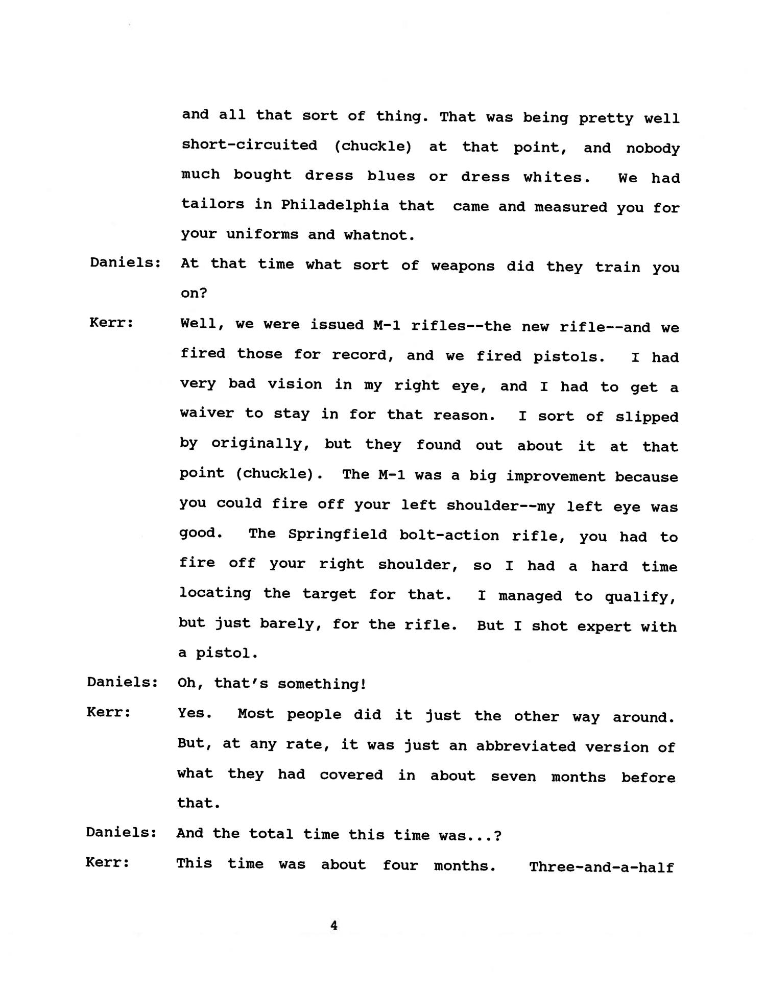 Oral History Interview with Baine Kerr, May 4, 1993
                                                
                                                    4
                                                