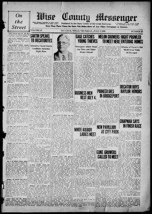 Wise County Messenger (Decatur, Tex.), Vol. 51, No. 27, Ed. 1 Thursday, July 3, 1930
