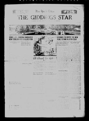 Primary view of object titled 'The Giddings Star (Giddings, Tex.), Vol. 8, No. 40, Ed. 1 Friday, January 2, 1948'.