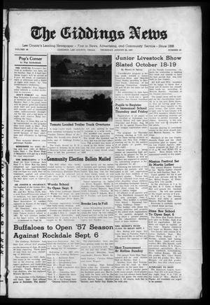 The Giddings News (Giddings, Tex.), Vol. 68, No. 38, Ed. 1 Thursday, August 29, 1957