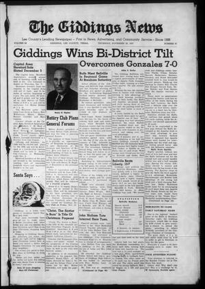 The Giddings News (Giddings, Tex.), Vol. 68, No. 51, Ed. 1 Thursday, November 28, 1957