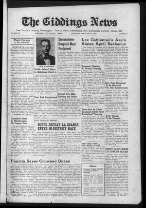 The Giddings News (Giddings, Tex.), Vol. 69, No. 14, Ed. 1 Thursday, February 20, 1958