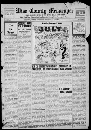 Wise County Messenger (Decatur, Tex.), Vol. 53, No. 28, Ed. 1 Thursday, July 7, 1932