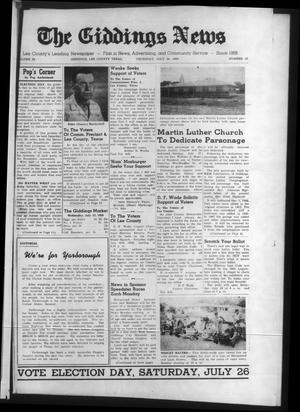 The Giddings News (Giddings, Tex.), Vol. 69, No. 35, Ed. 1 Thursday, July 24, 1958
