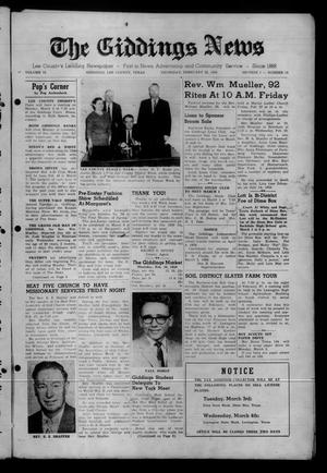 The Giddings News (Giddings, Tex.), Vol. 70, No. 14, Ed. 1 Thursday, February 26, 1959