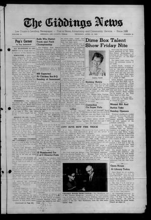 The Giddings News (Giddings, Tex.), Vol. 70, No. 22, Ed. 1 Thursday, April 16, 1959