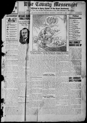 Wise County Messenger (Decatur, Tex.), Vol. 54, No. 1, Ed. 1 Thursday, January 4, 1934