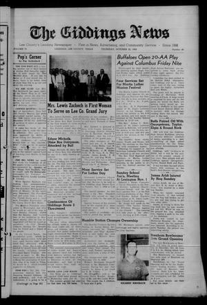 The Giddings News (Giddings, Tex.), Vol. 70, No. 48, Ed. 1 Thursday, October 22, 1959