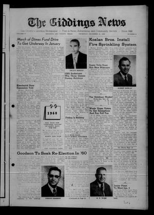 The Giddings News (Giddings, Tex.), Vol. 71, No. 6, Ed. 1 Thursday, December 31, 1959